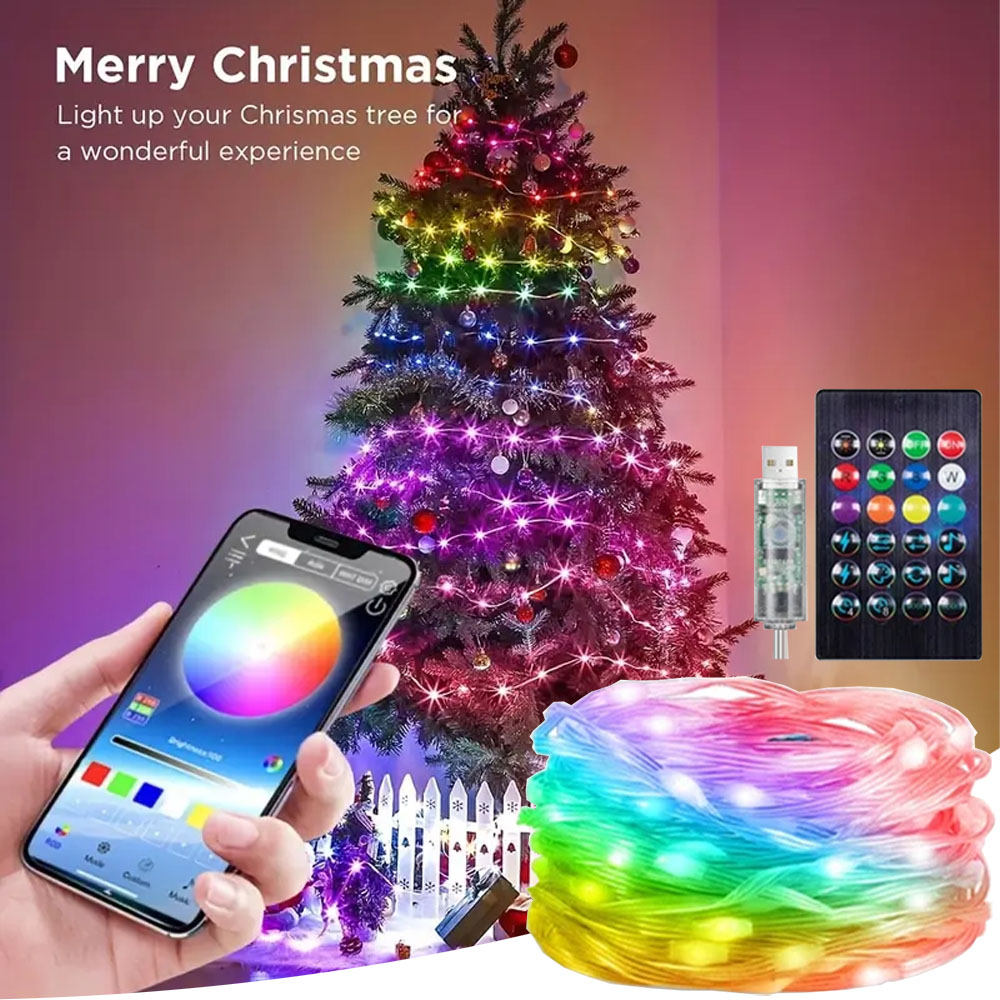 RGBIC 스마트 스트링 조명 USB 전원 블루투스 리 - Smart Garden Festoon Lights 리뷰 및 가격
