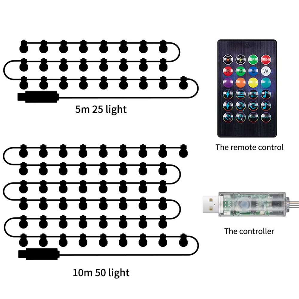 스마트 LED 전구 스트링 라이트 USB 5M 25 전 - Smart Garden Festoon Lights 리뷰 및 가격