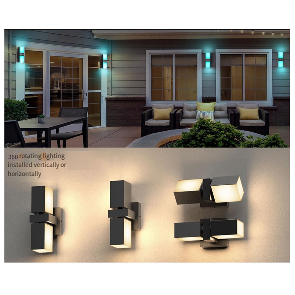 AA19 LED 벽 조명 듀얼 헤드 발코니 램프 IP6 - Smart Garden Fence 리뷰 및 가격