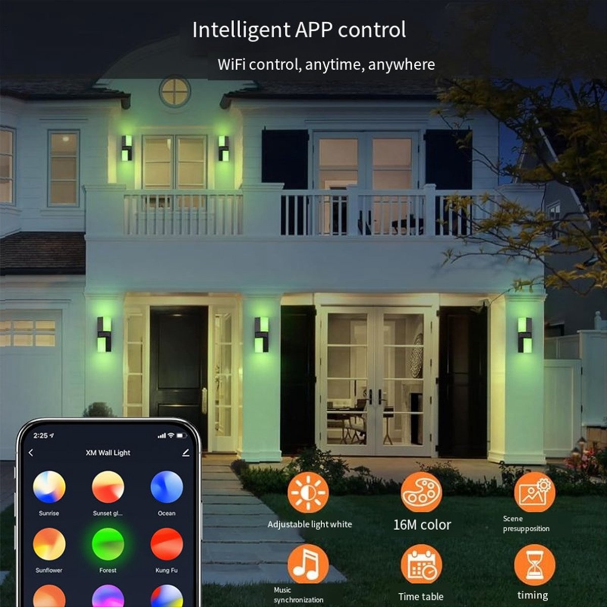 AA19 LED 벽 조명 듀얼 헤드 발코니 램프 IP6 - Smart Garden Fence 리뷰 및 가격