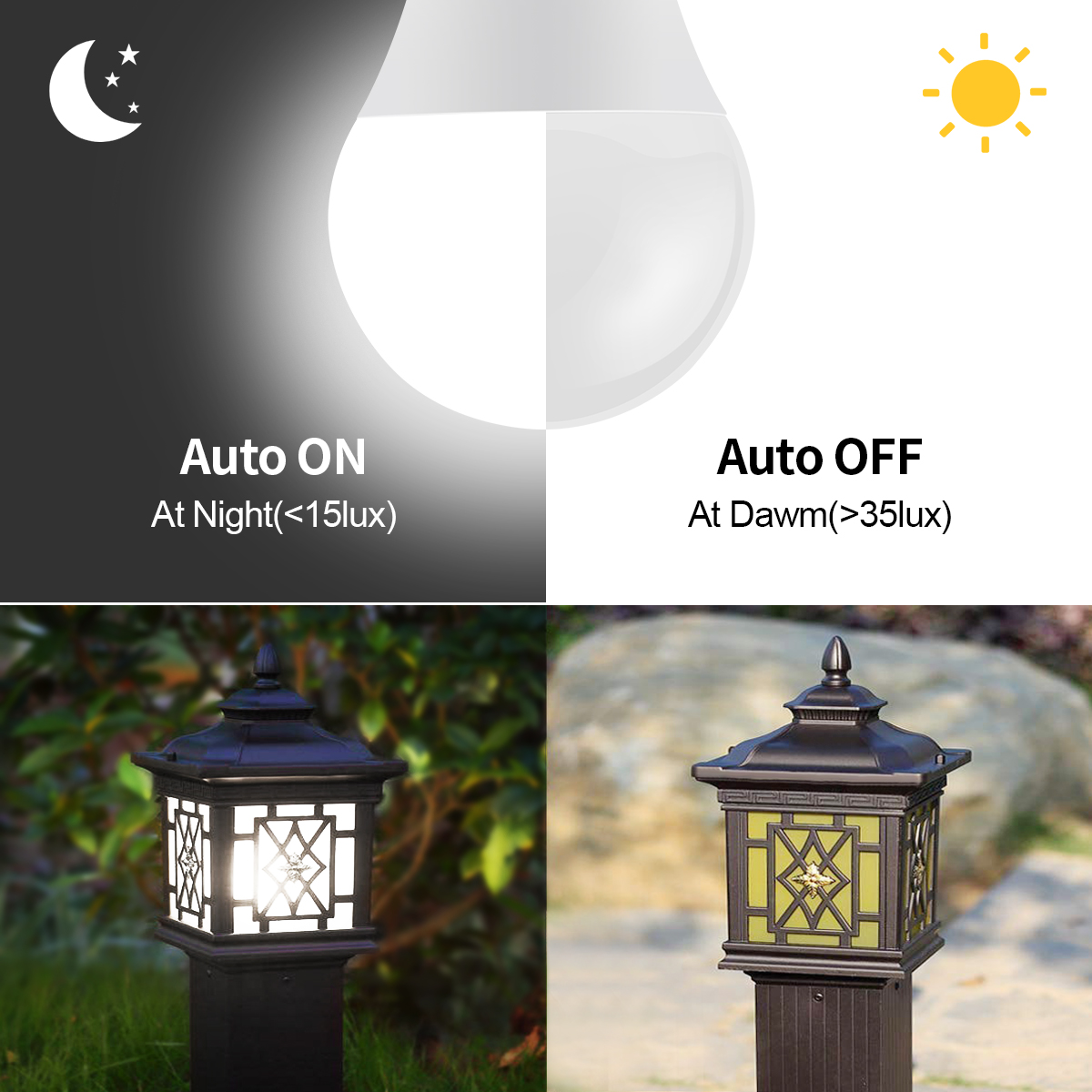 AC110V/220V 주야간 조명 자동 켜짐 꺼짐 15 - Smart Garden Festoon Lights 리뷰 및 가격