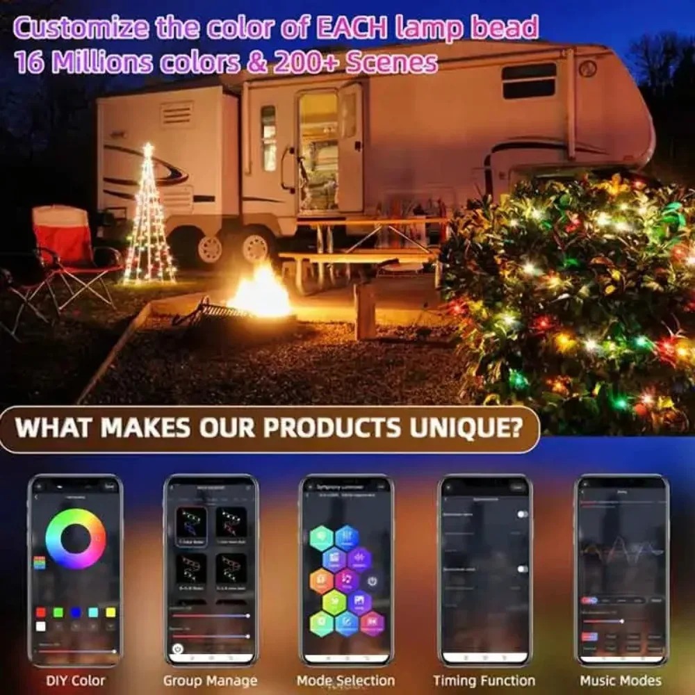 USB 블루투스 스마트 LED 페스툰 요정 조명 음악  - Smart Garden Festoon Lights 리뷰 및 가격