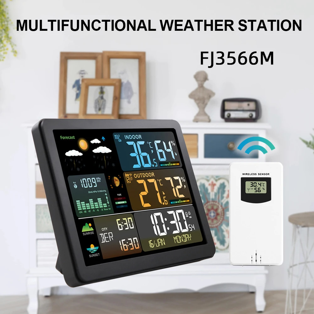 디지털 기상 관측소 시계 실내 실외 온도 및 습도 측정 - Garden Weather Station 리뷰 및 가격